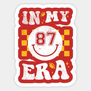 Retro Vintage In My 87 Era Funny Football Boyfriend or Husband Lovers Sticker